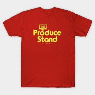 The Produce Stand Podcast primary logo yellow T-Shirt